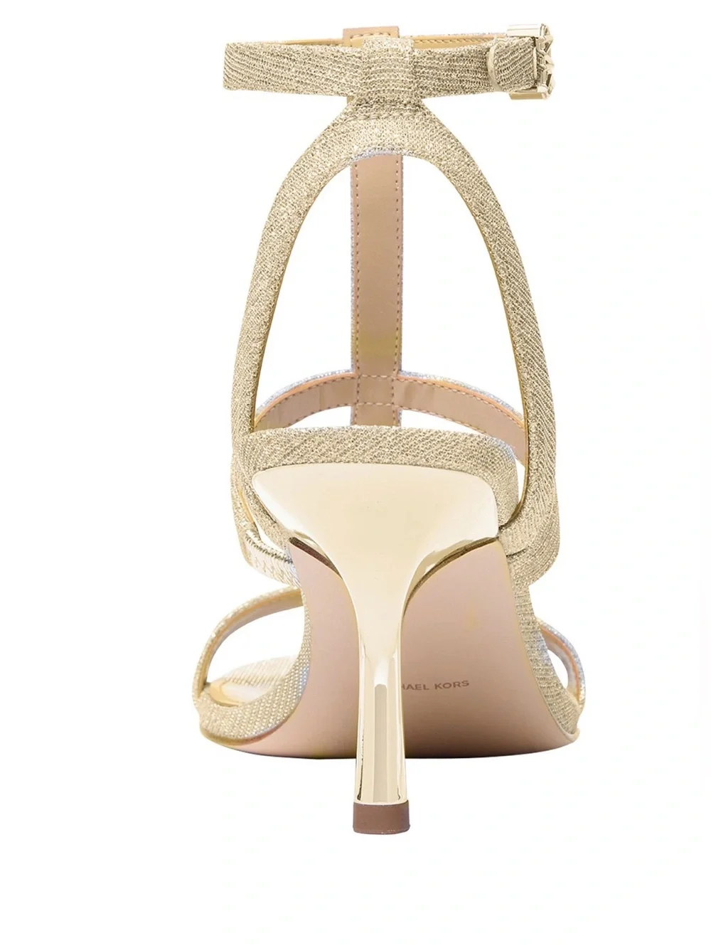 MK Gold Metallic Sandals, 6.5
